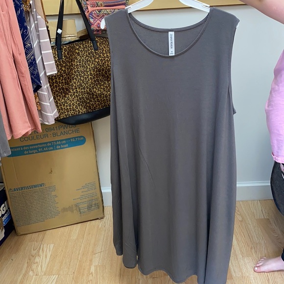 Gray Tank Dress w pockets - Picture 1 of 1